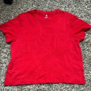 New Balance Vibrant Red Women's Short Sleeve Tee Sz L